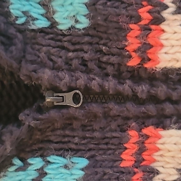 Roxy zip up wool blend sweater. Size large - Picture 2 of 8